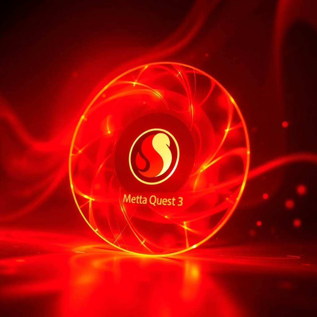 Warm-creative-light-art-depicting-the-Meta-Quest-3-Snapdragon-XR2-Gen-2-